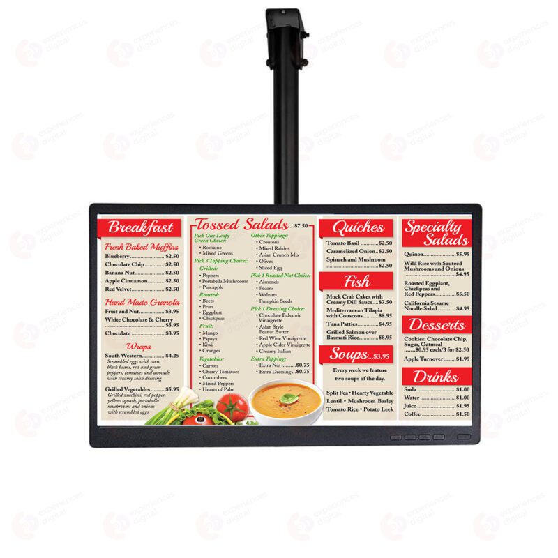 Digital Menu Board Display Screen for Restaurant and Fast Food ...